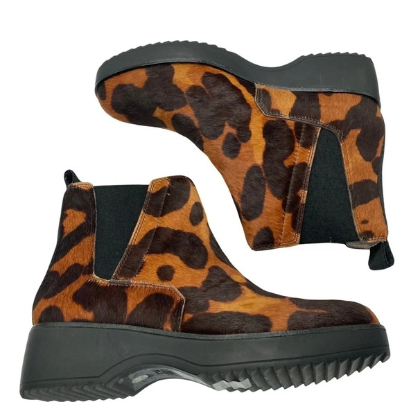 NWOT Louise et Cie  Brown Zareb Chelsea Platform Cow Hair Pull Boot Sz:7.5M - Picture 5 of 8